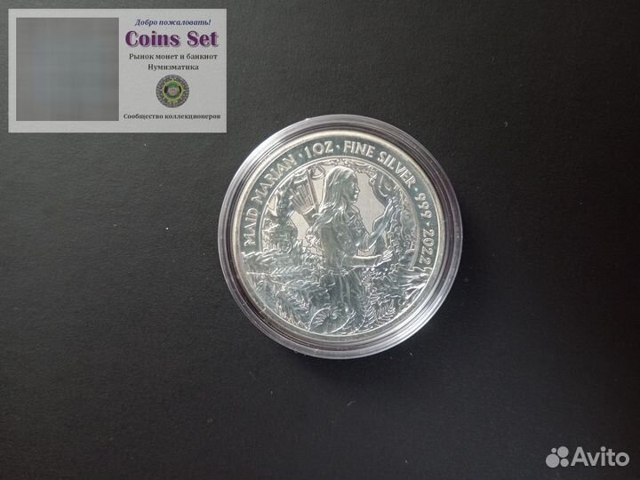 Инвестиционная монета 2 фунта Дева Мариан