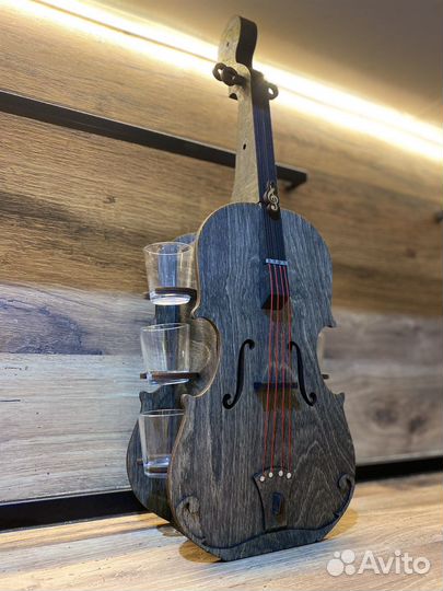 Сувенир из дерева,Минибар Скрипка,подарок