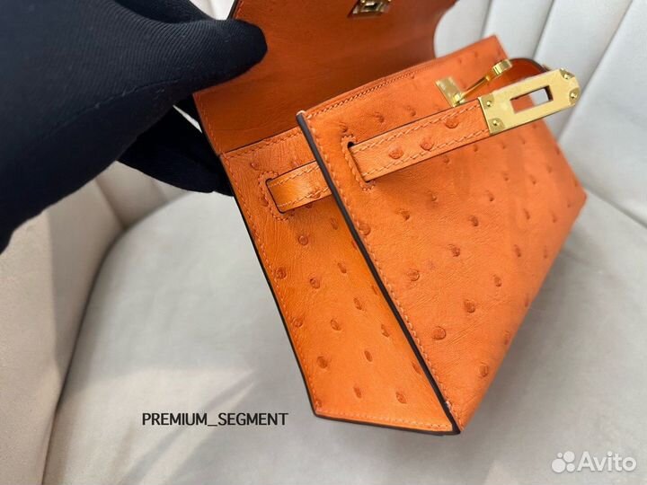 Сумка Hermes Kelly Pochette страус