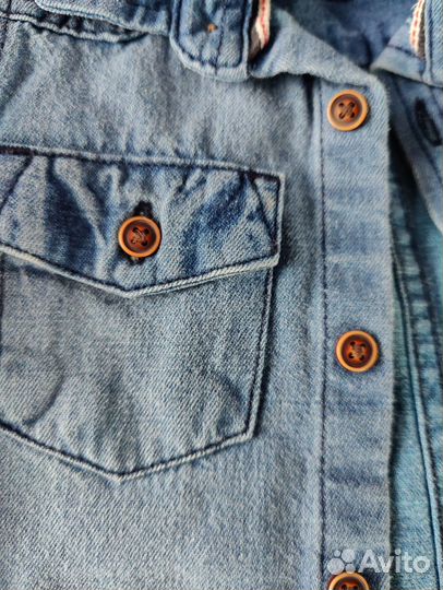 Детская джинсовая рубашка 80р