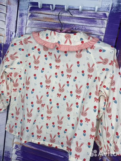 Рубашка с зайчиками