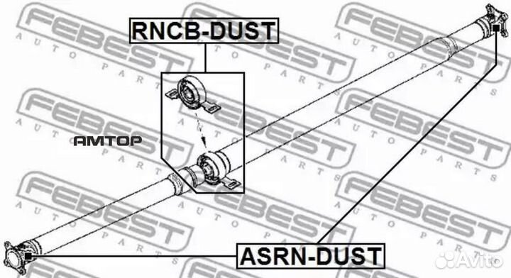 Febest asrn-dust Крестовина карданного вала 19x55