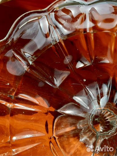 Фруктовница на ножке стекло СССР