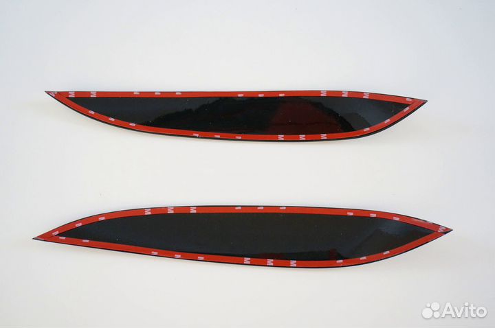 Реснички на фары для Toyota Caldina 210 широкие