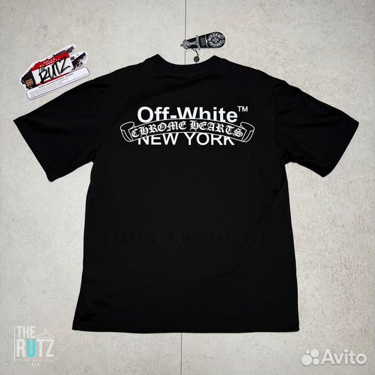 Футболка Chrome Hearts x Off White черная