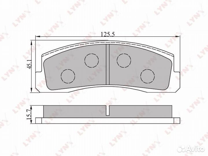 Колодки тормозные дисковые перед BD4602 LYN