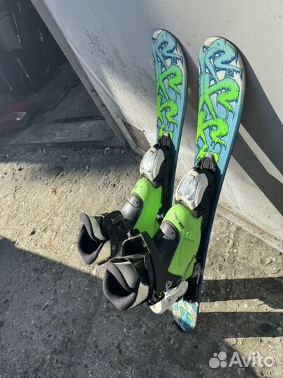 Горные лыжи детские 76 K2, с ботинками