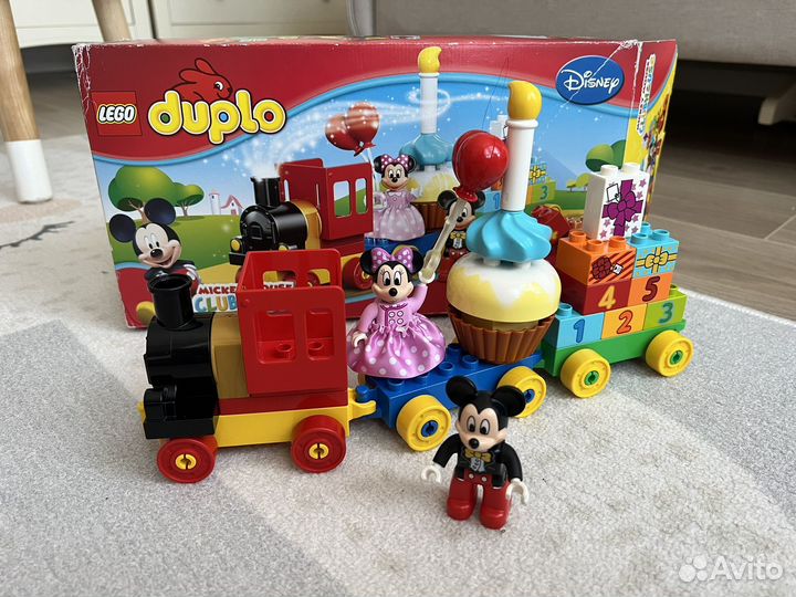 Lego duplo поезд микки