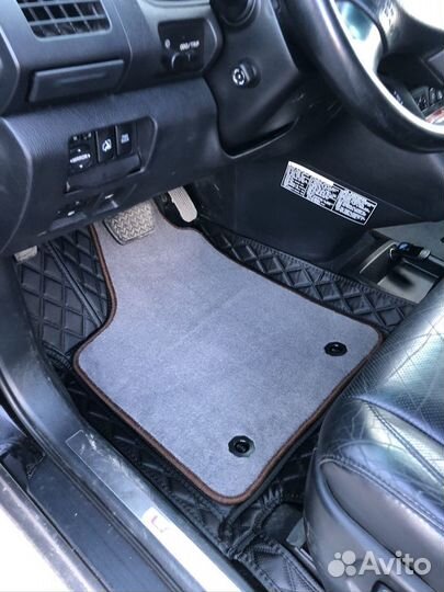 Индивидуальный пошив автоковриков из экокожи 3D