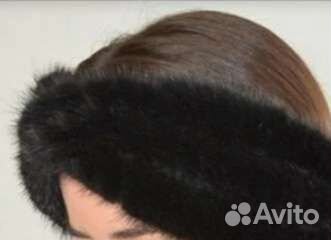 Повязка - чалма на голову норковая
