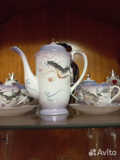 Продам сервиз кофейный дракон япония