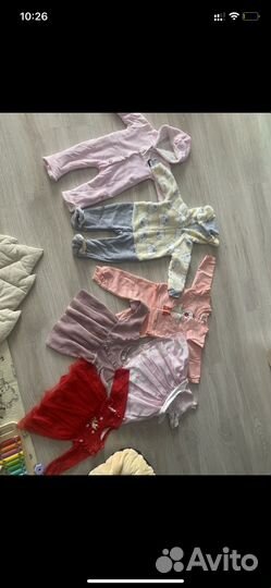 Детские вещи пакетом 68 74 на девочку