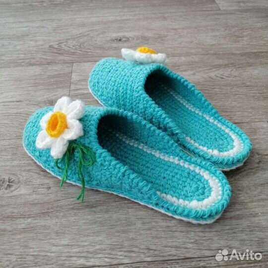 Вязаные тапочки