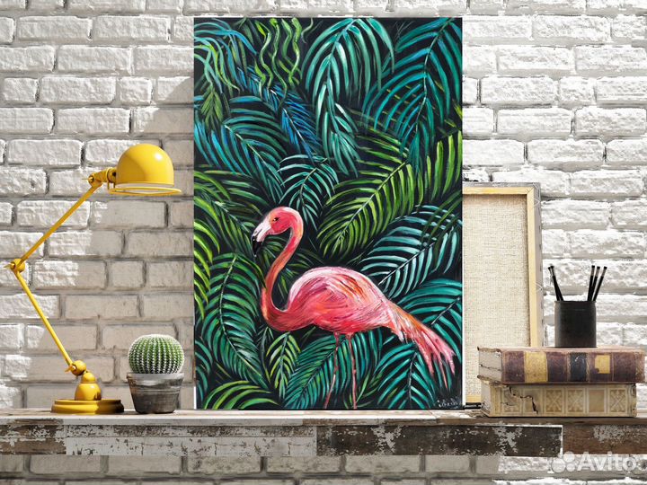 Розовый фламинго