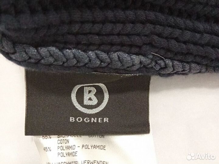 Шапка женская синяя вязаная bogner