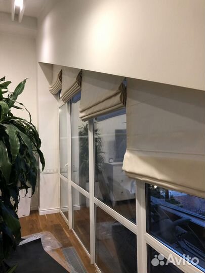 Римские карнизные шторы