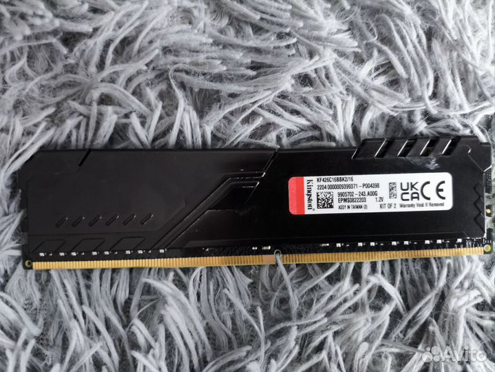 Оперативная память ddr4 16gb 2666 Kingston Fury