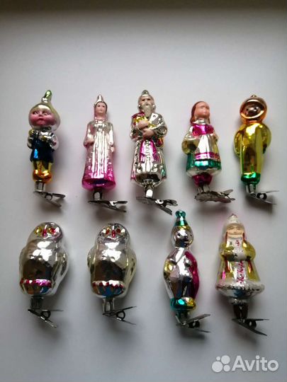 Елочные игрушки СССР на прищепке
