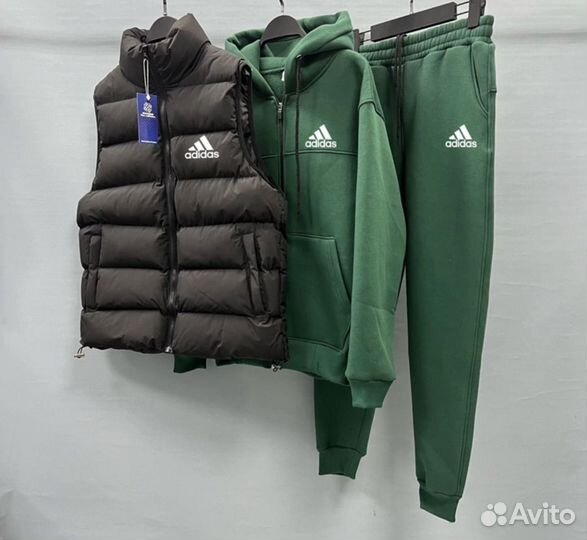 Костюм adidas на флисе мужской