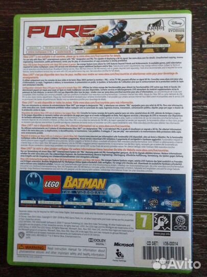 Lego Batman/ pure. 2в1 игры для Xbox360