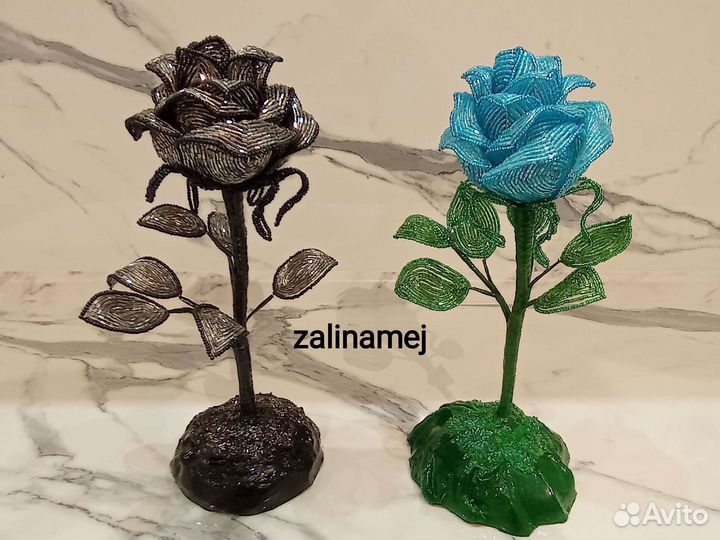 Розы из бисера