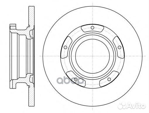 Диск торм. задн. Ford Transit 06- 6110700 Road