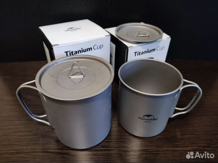 Кружки титановые Naturehike 450 и 600мл, новые