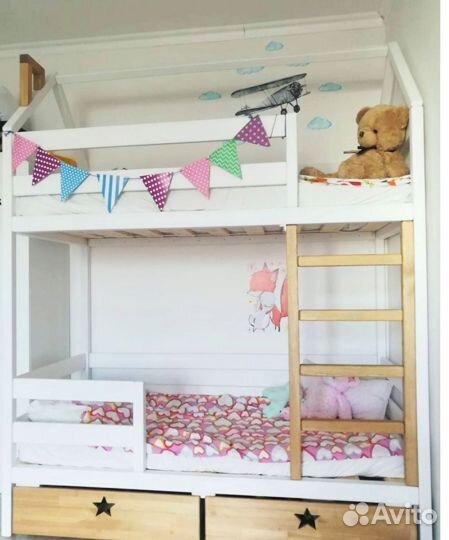 Детская кровать с ящиками от 3 лет