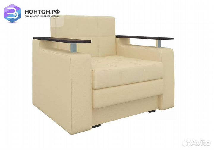 Кресло выкатное Мираж экокожа бежевая