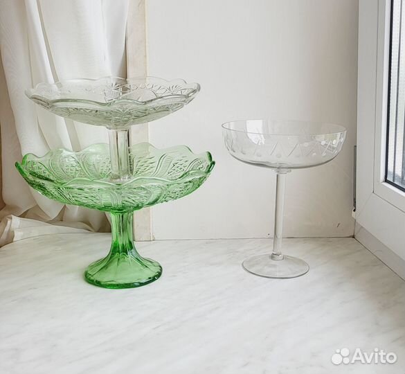 Старинные фруктовницы вазы, одним лотом, период