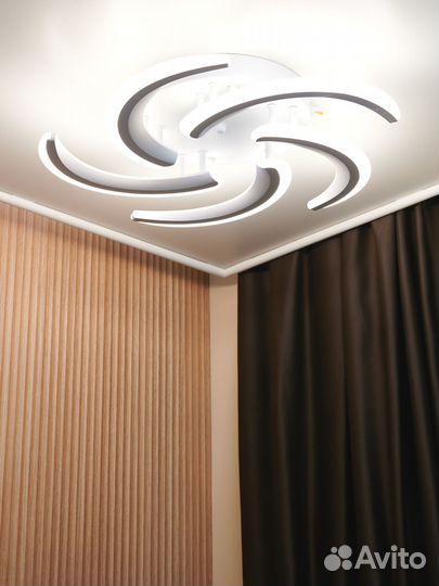 Люстра светодиодная потолочная с пультом 5 ламп