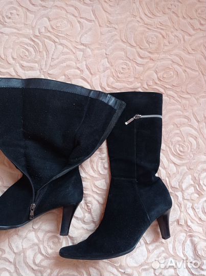 Сапоги женские демисезонные натуральная замша 39 р