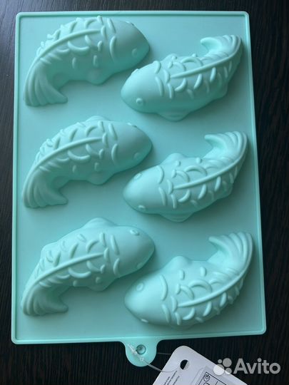 Силиконовая форма для выпечки, 6 ячеек