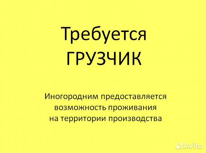 Грузчик - разнорабочий (график: 2/2)