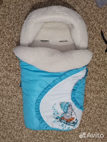 Конверт в коляску на овчине