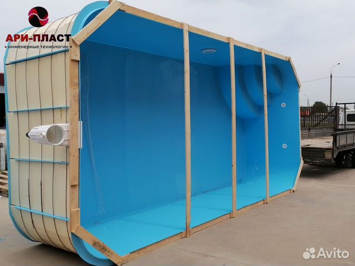 Бассейн из полипропилена 3х6х1,5