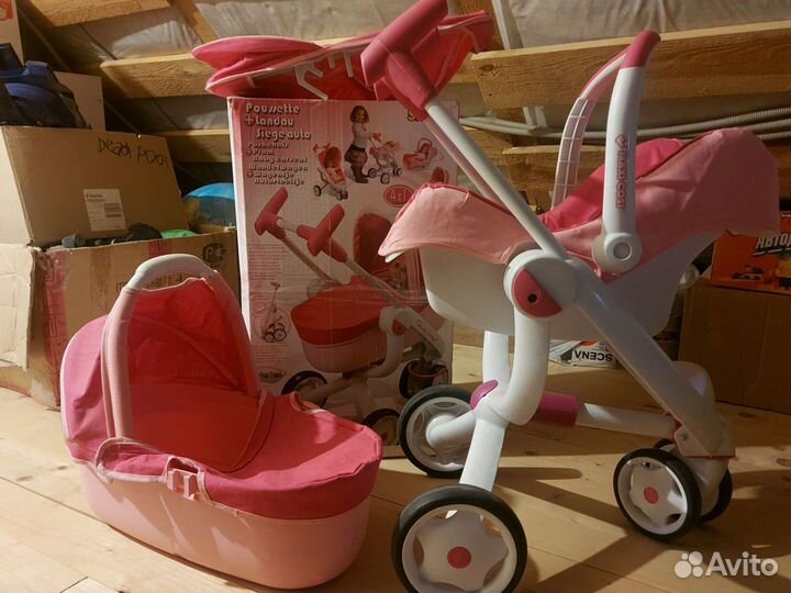 Коляска для кукол smoby 3в1