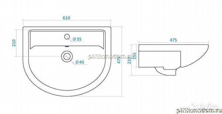 Santek Астра 1WH110201 Умывальник 60