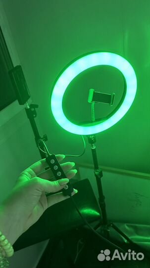 Кольцевая лампа 26 см со штативом