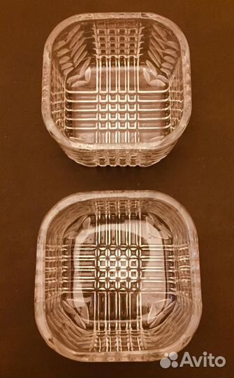 Хрустальные сервировочные вазочки, 2 штуки