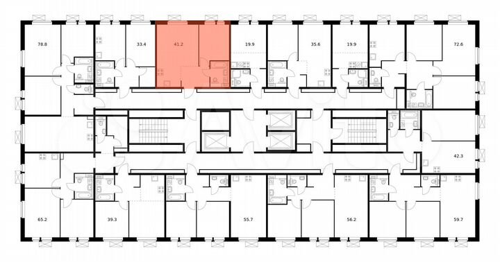 1-к. квартира, 41,2 м², 11/17 эт.