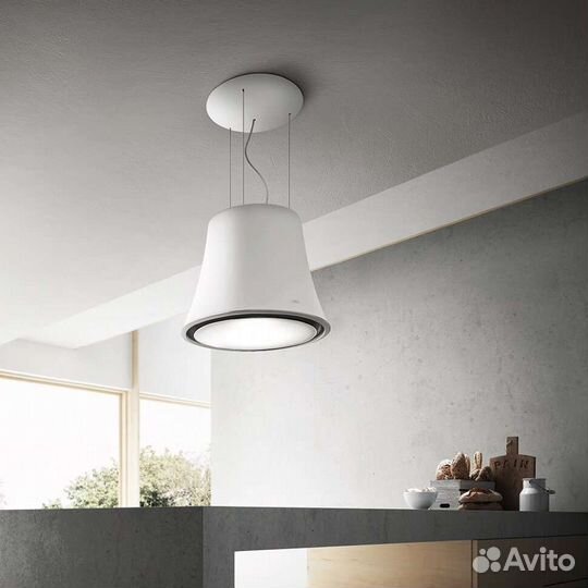 Вытяжка люстра островная Elica Audrey черная/белая