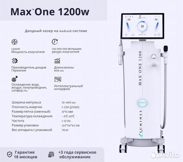 Диодный лазер Лю’минес Max One 1200в
