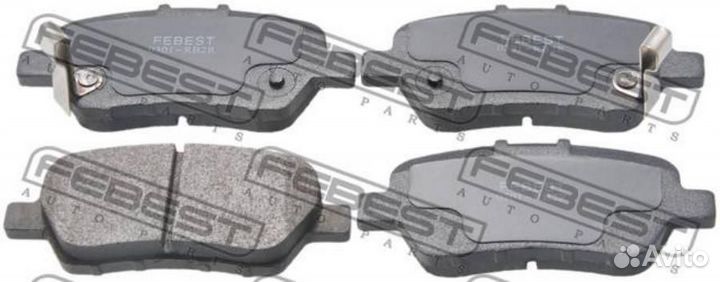 Febest 0301-RB2R колодки тормозные задние honda od