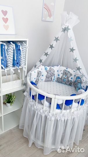 Бортики в кроватку (готовый комплект)