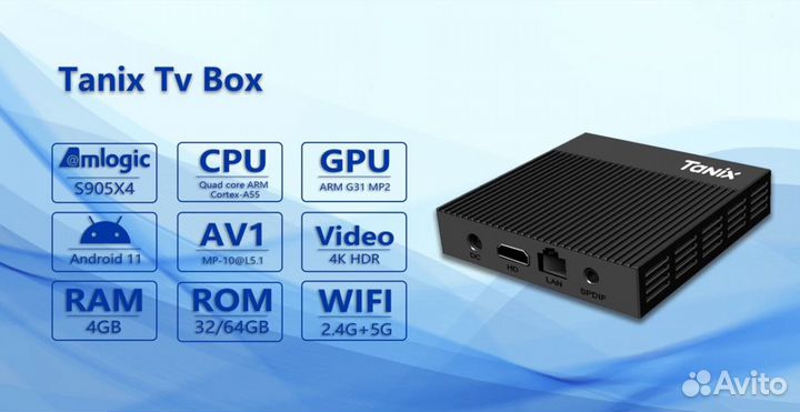Новинка Tanix X4 4/32, s905x4, Android 11