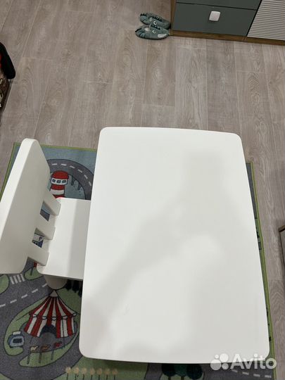 Детский стол и стул IKEA белые