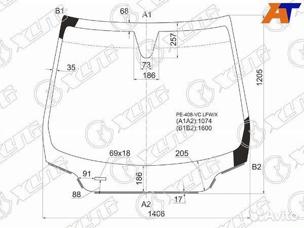 Стекло лобовое peugeot 408
