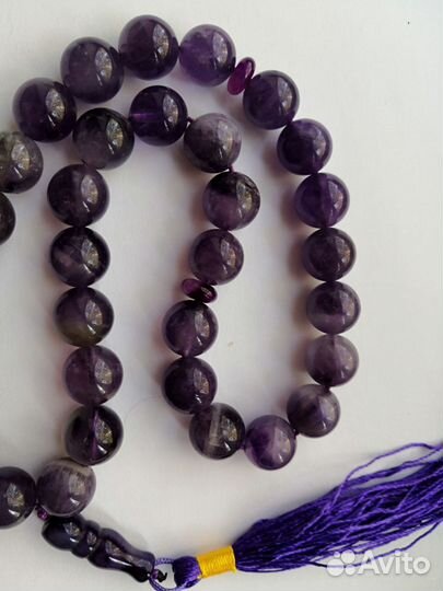 Чётки из натурального камня аметист
