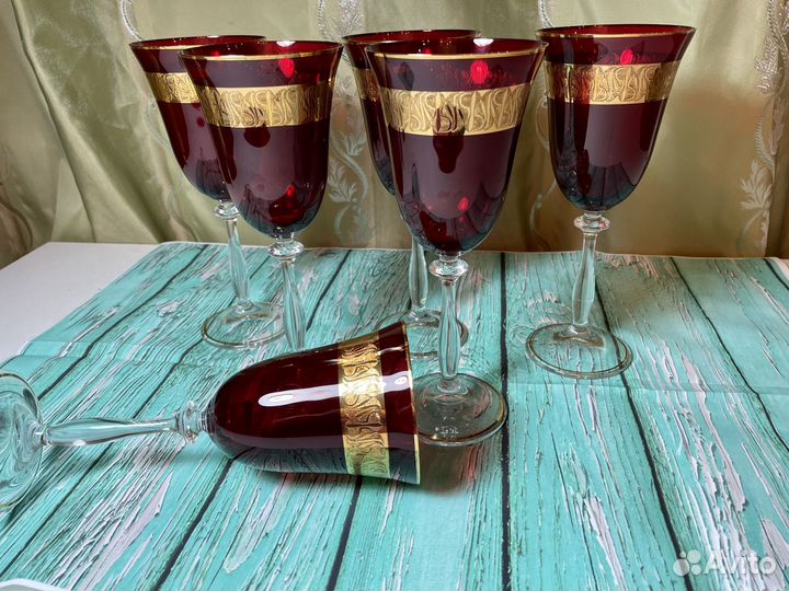 Бокалы для вина bohemia 5+1 шт